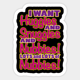 Huggies and Snuggies Sticker